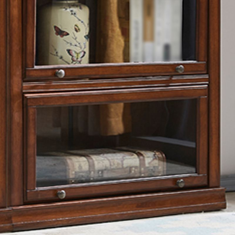 Minimalist Closed Back Bookcase in Solid Wood Material Shelve