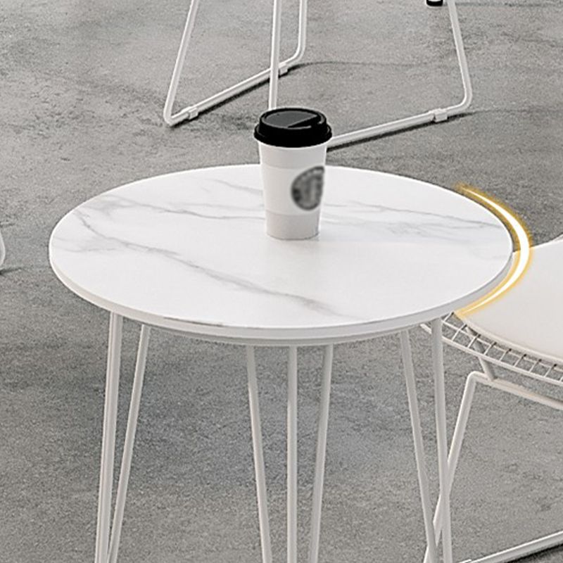 Outdoor Tripod Dining Table Modern Stone Top Metal Base Dinner Table