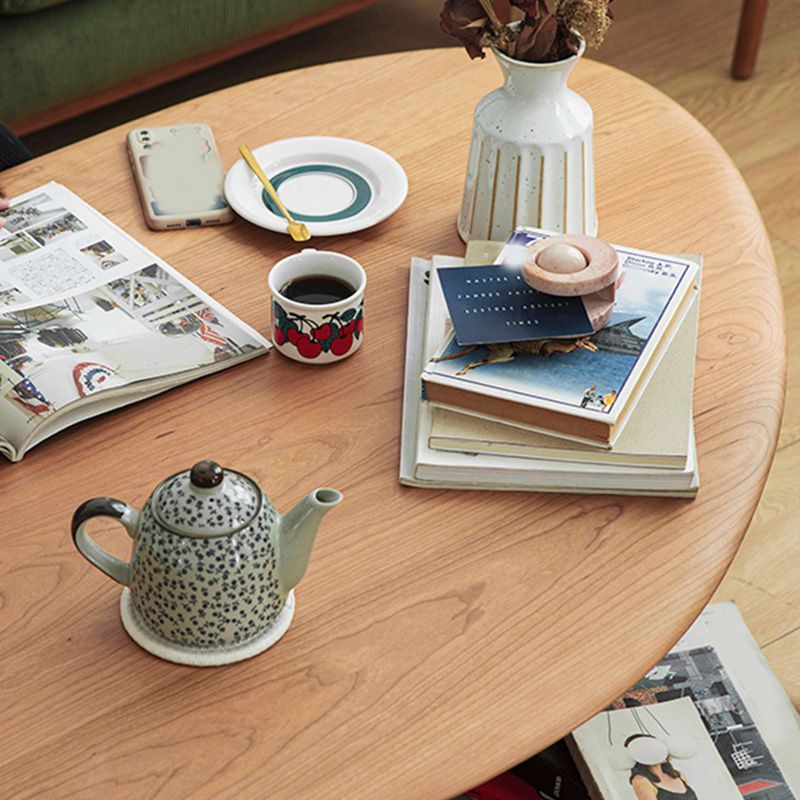Abstract Coffee Table Contemporary Solid Wood Cocktail Table