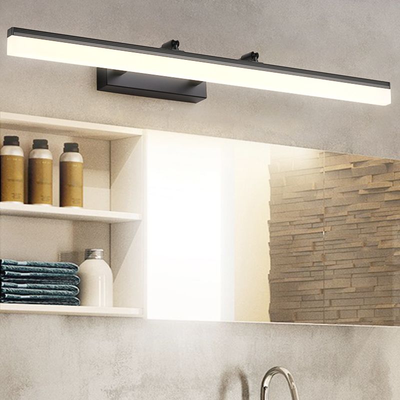 Armed LED Vanity Lamp Modern Minimalist Style Metal Single Vanity Light