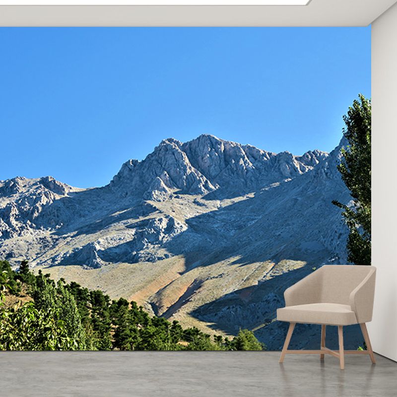 Modern Mountain Landscape Moisture Resistant Wall Covering for Sitting Room