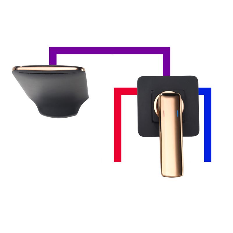 Wall Mounted Bathroom Faucets Glam Style Lever Handles Faucets