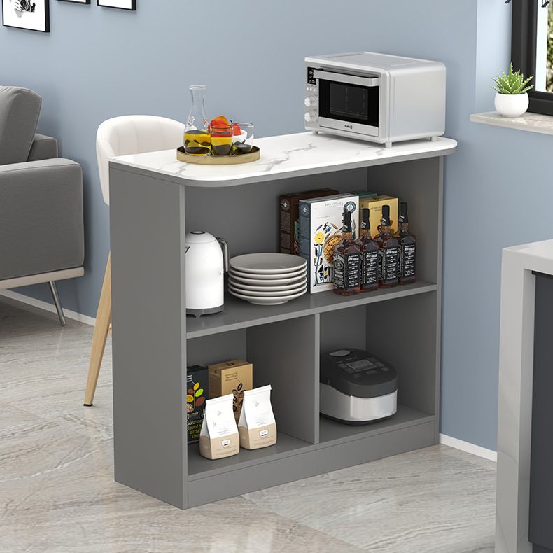 Modern Indoor Bar Dining Table Rectangle Faux Marble Bar Table