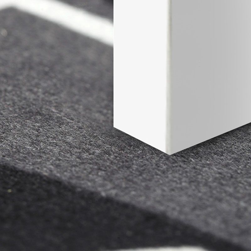 Modern Color Block Area Carpet Blue Polyester Area Rug Non-Slip Backing Rug for Living Room