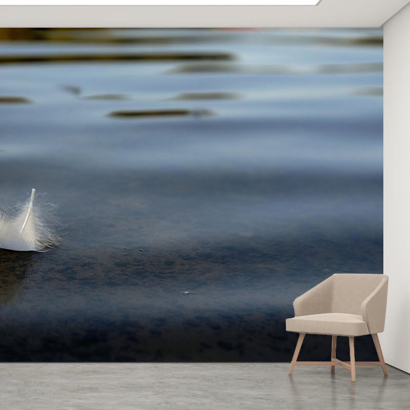 Mildew Resistant Bird Feather Mural Wallpaper Decorative Wall Art for Living Room
