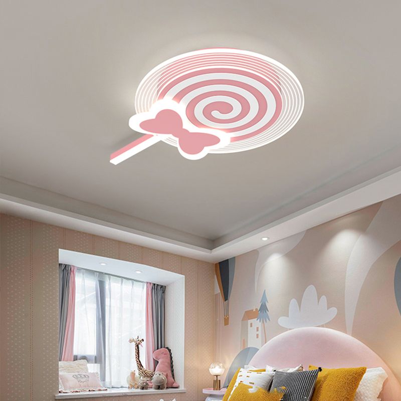 Metall Flush Mount Cartoon Schlafzimmer LED -Deckenleuchte mit 2 Lichtern