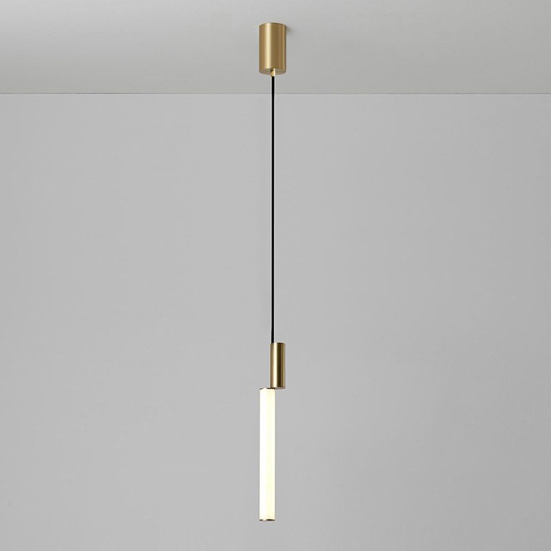 Cylindrical Hanging Ceiling Light Modern Acrylic LED Bedroom Suspended Lighting Fixture