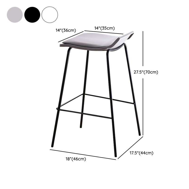 Industrial Style Metal Bar Stool Footrest Counter Stool for Restaurant