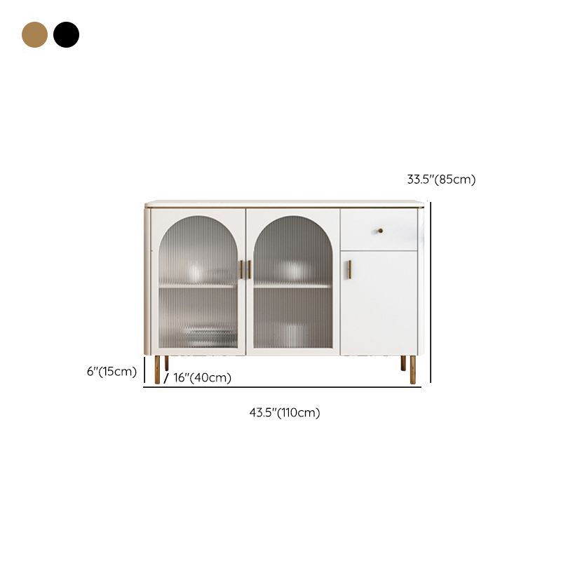 Home Sintered Stone Storage Sideboard Luxury Side Board with Drawers and Doors