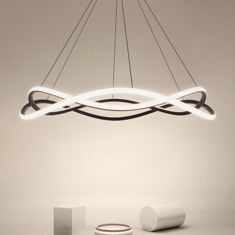 Twist Ceiling Lights White Acrylic LED Modern Styles for Living Room Bedroom