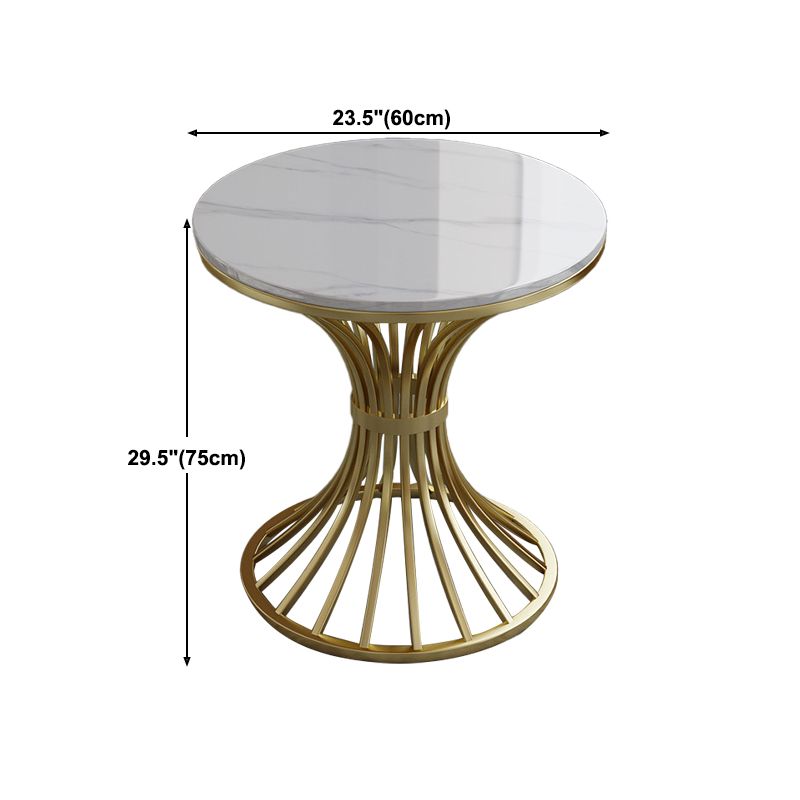 Metal Traditional Luxury Round Indoor Table Stone Top Table for Kitchen