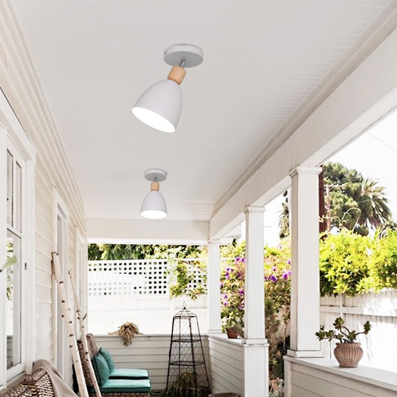 Semi Mount Lighting Modern Style Metal Semi Flush Light Fixture