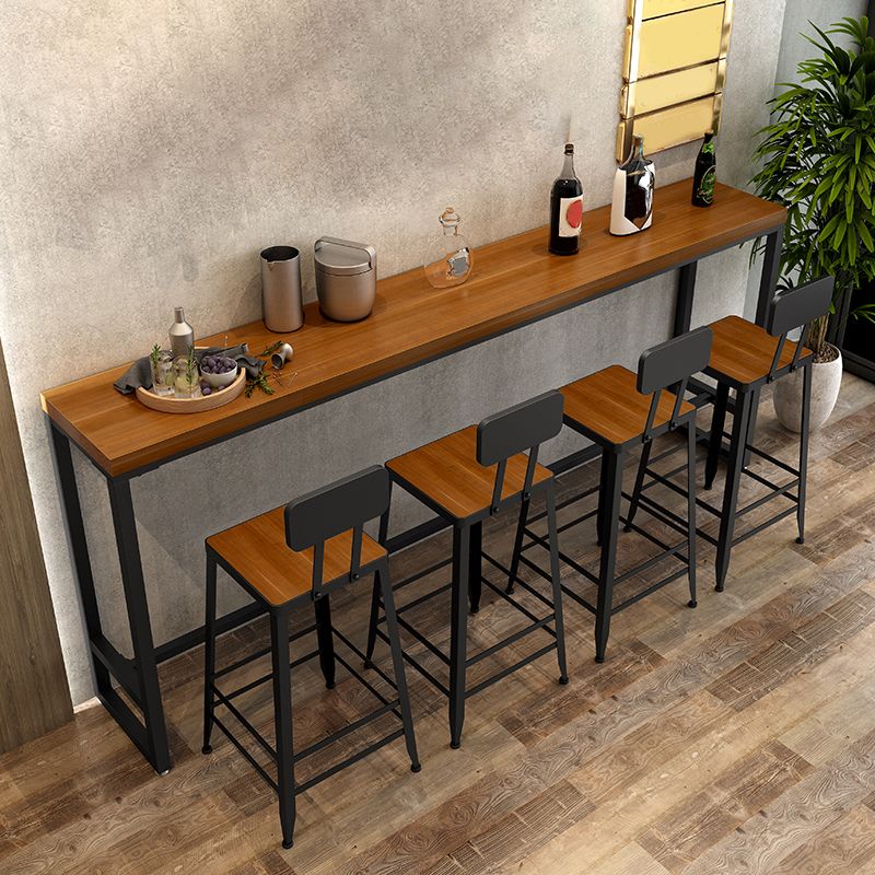 Modern Style 1/5/9 Pieces Bar Table Set Rectangle Pine Wood Counter Table for Cafe