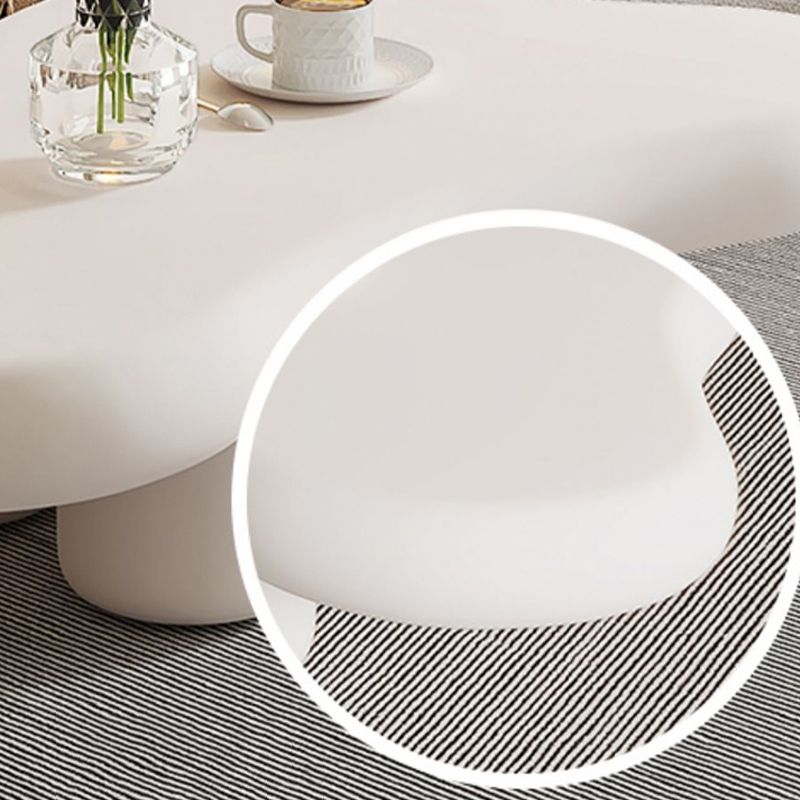 No Distressing 1 Coffee Table 2 Legs White Wood Single Coffee Table