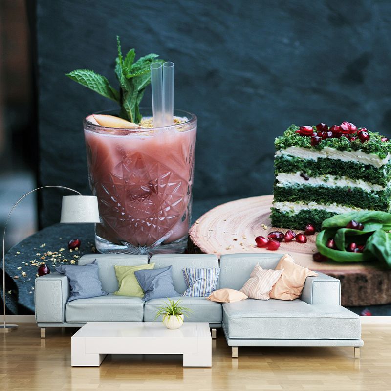 Modern Style Photography Mural Wallpaper Dessert Pattern Indoor Wall Mural