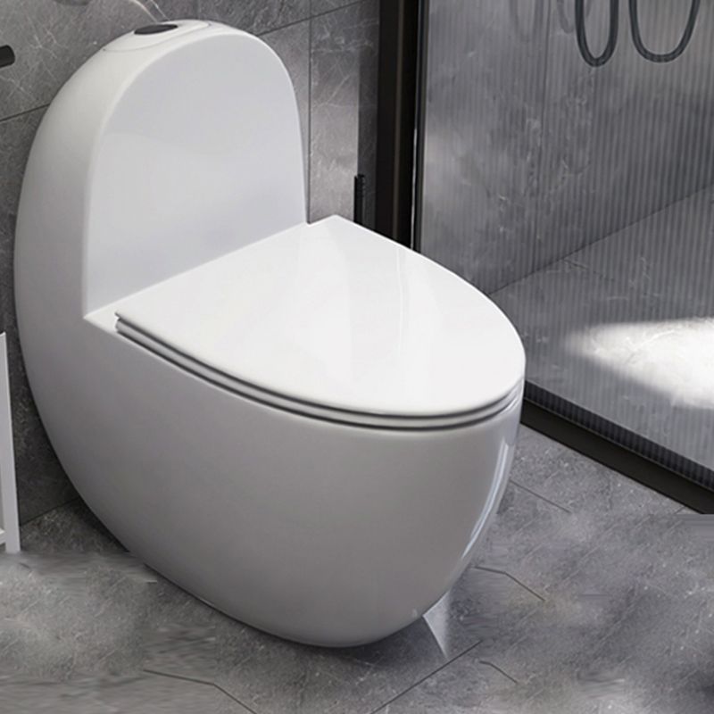 Contemporary Flush Toilet Floor Mounted Siphon Jet Porcelain Urine Toilet