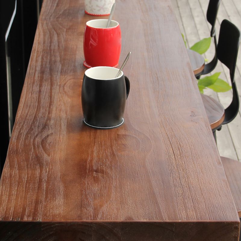 Rectangle Bar Pub Table Set 1/5 Pcs Iron Frame Bar Table and Stools