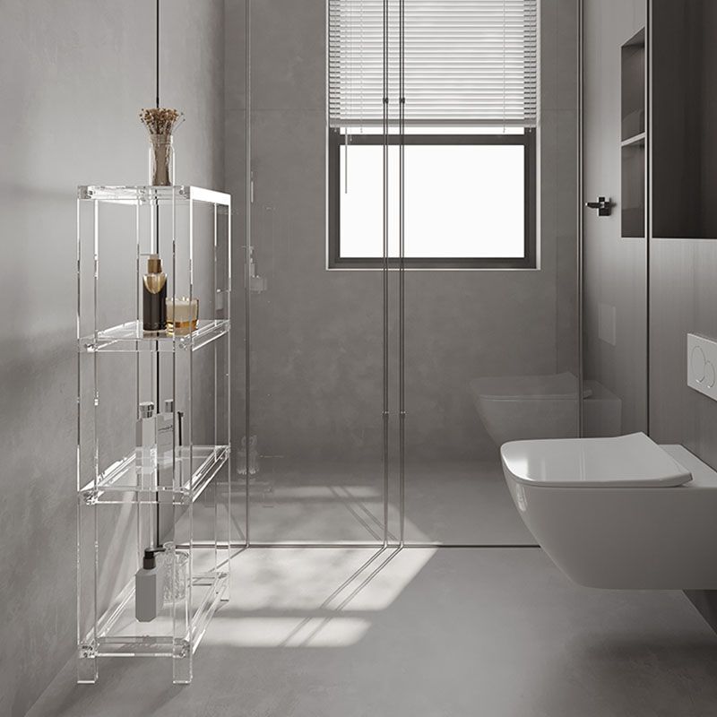 Contemporary Open Back Standard Bookshelf Acrylic Bookcase with Shelves