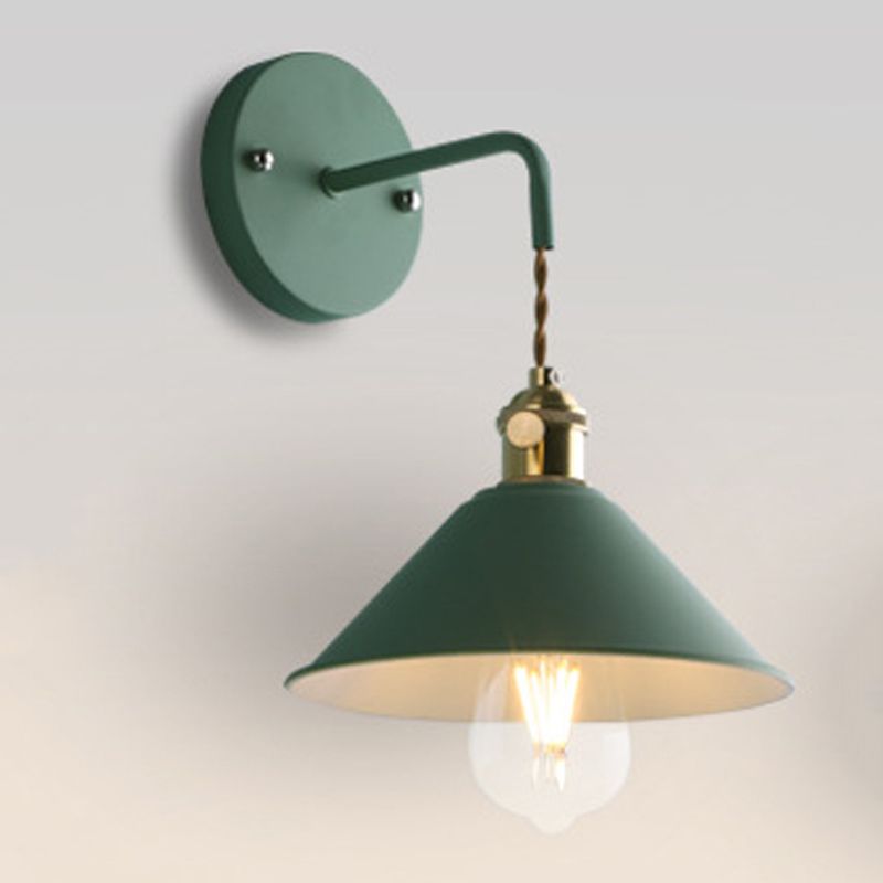 Modern Style Cone Wall Mounted Lamps Metal 1 Light Wall Lighting Ideas