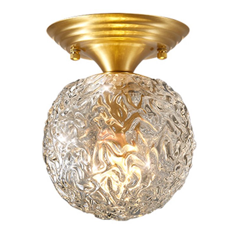Modern Style Spherical Shape Ceiling Light Glass 1 Light Ceiling Light for Restaurant