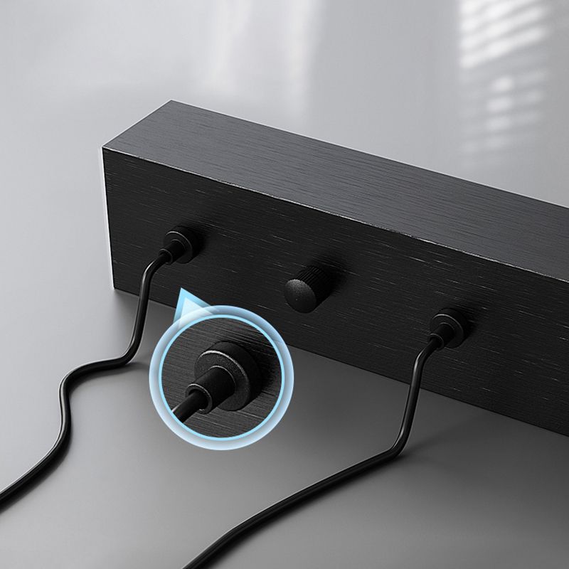 Candelier negra moderna múltiples cuadrados luces de lámpara de araña araña de metal rectangular