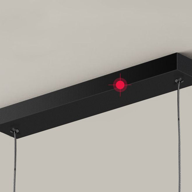Nordic Minimalist Rectilinear Chandelier Lamp Metal Hanging Pendant Lights for Restaurant
