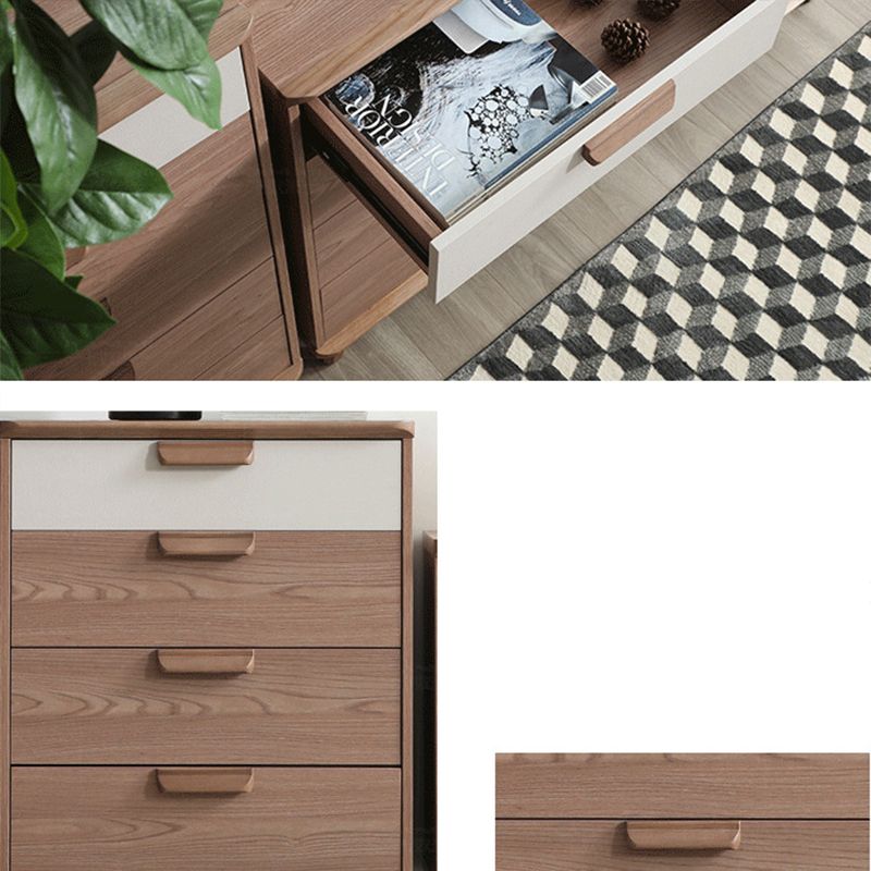 Contemporary Storage Chest Bedroom Solid Wood Chest with Drawers