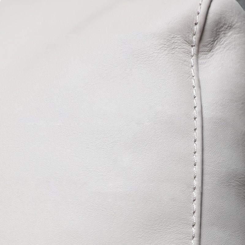 Mid-Century Modern Sled Arm Chair Leather Accent Armchair for Bedroom