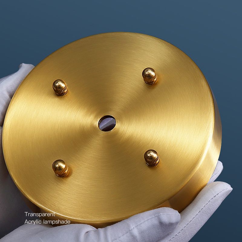 Gouden sputnik kroonluchter eenvoud helder glazen schaduwverlichting voor slaapkamer