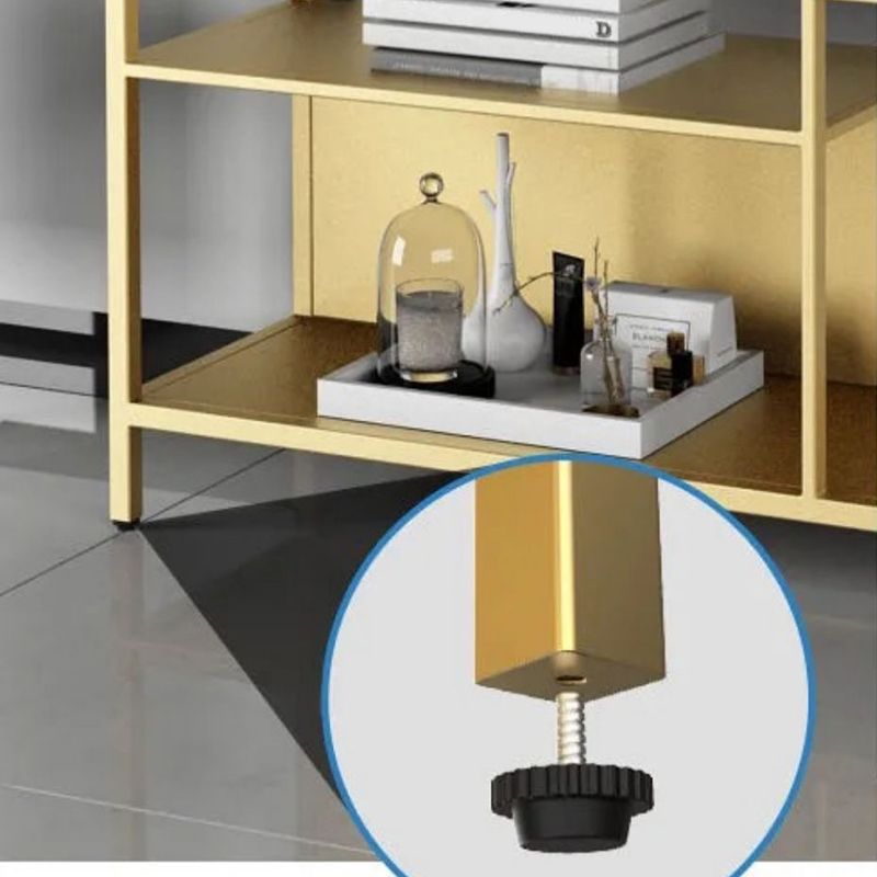 Open Etagere Bookcase Modern Style Shelf Bookcase with Metal Material