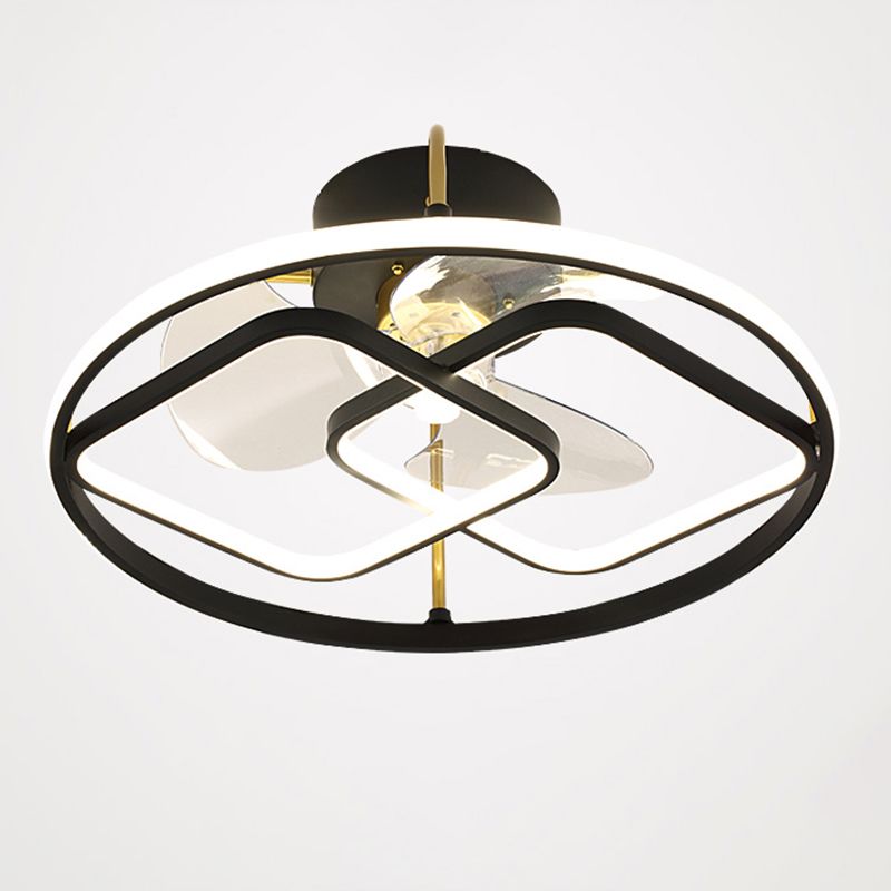 Metal Geometrische Deckenventilatoren moderne Style Multi Lights LED Flush Light für Schlafzimmer