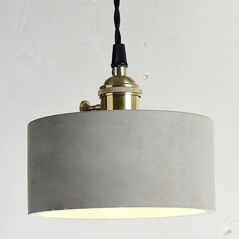 Moderne Einlichtgrau-Zementrahmen Anhänger Licht für Esszimmer Schlafzimmer