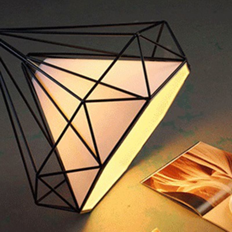 Diamond Metal Hanging Light Fixture Modern Style Down Lighting Pendant for Dinning Room