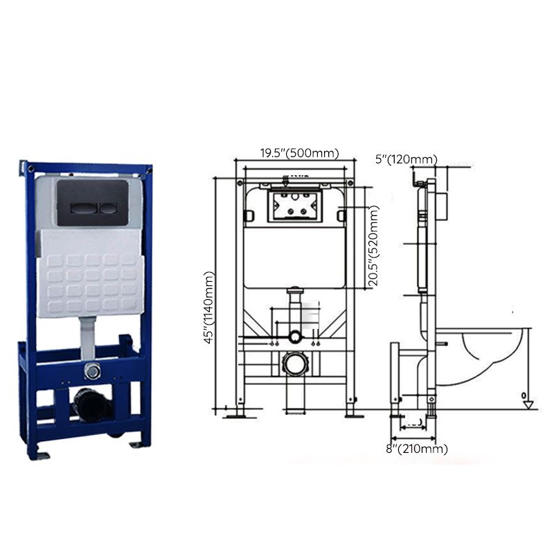 Contemporary Wall Hung Flush Toilet Ceramic Urine Toilet with Seat for Bathroom