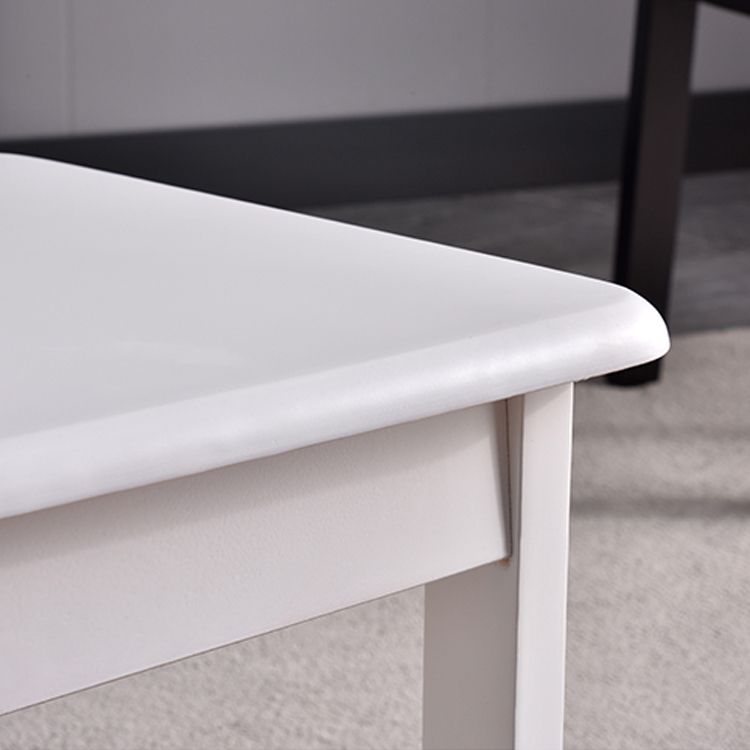 Inicio Sillas de comedor sin brazos Silla lateral con respaldo de listones y patas de madera (juego de 2)
