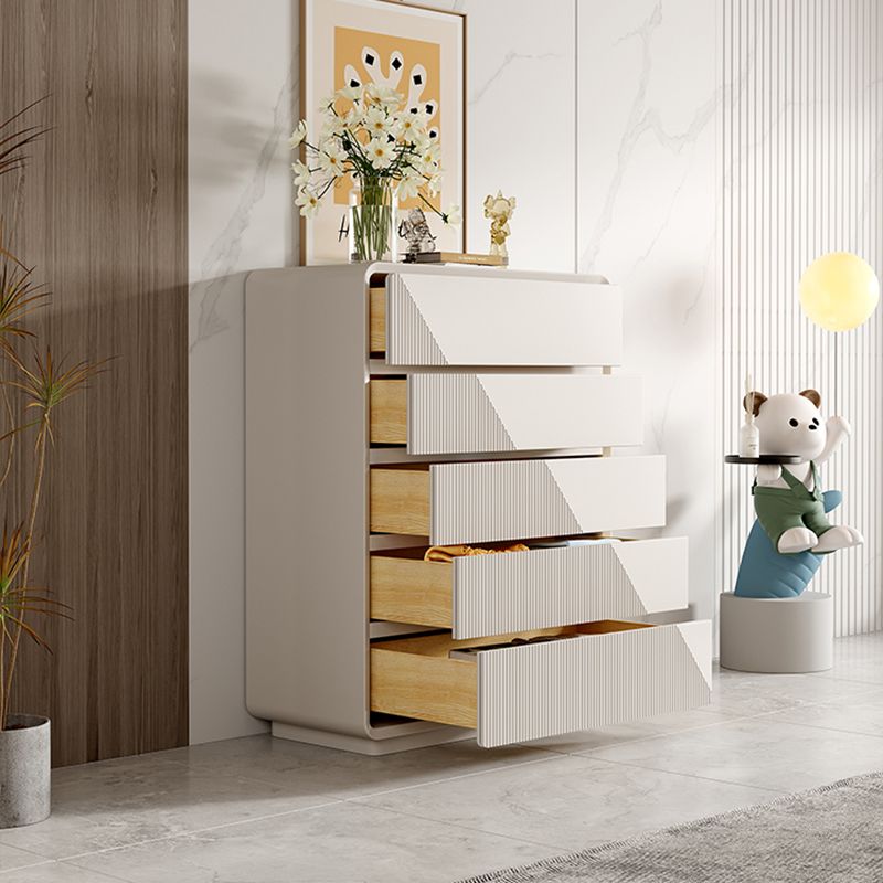 Modern Wood White Storage Chest Drawers Included for Bedroom