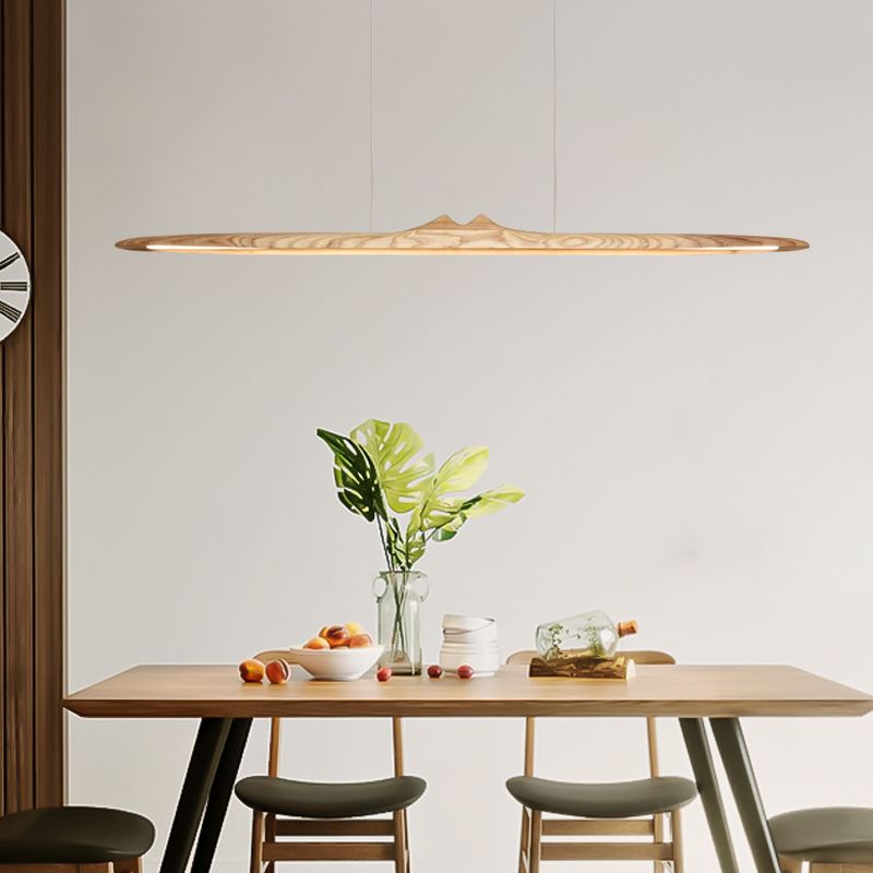 Luci a sospensione contemporanea per l'illuminazione dell'isola lineare dell'isola della cucina in legno