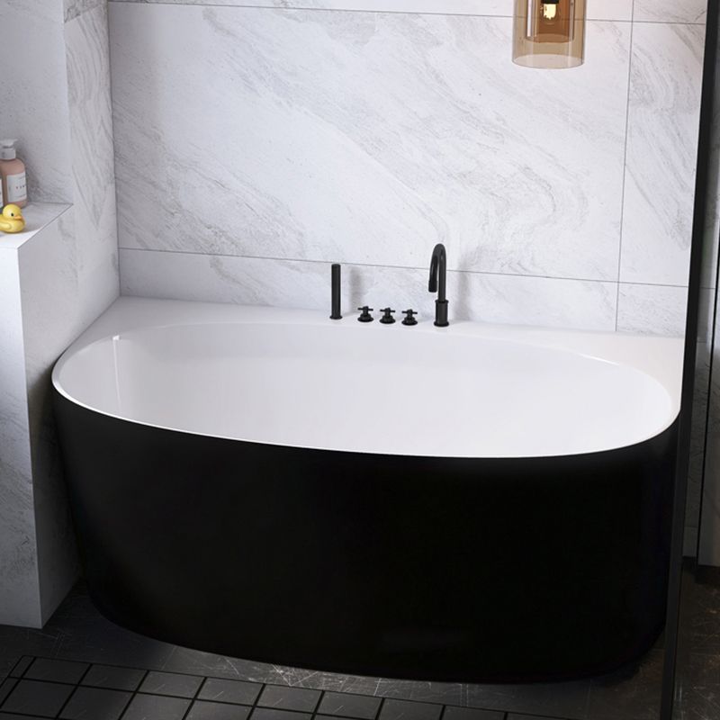 Modern Acrylic Bathtub Center-Front Soaking Bathtub , 22.83-inch Tall