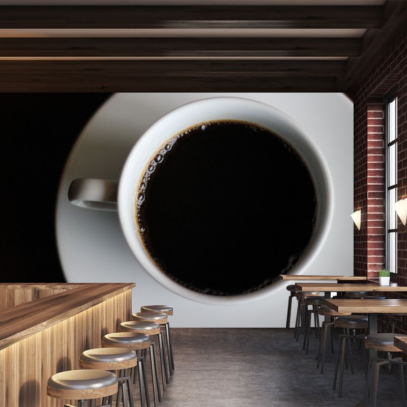 Coffee Mural Environment Friendly Wall Covering for Coffee Shop, Waterproofing