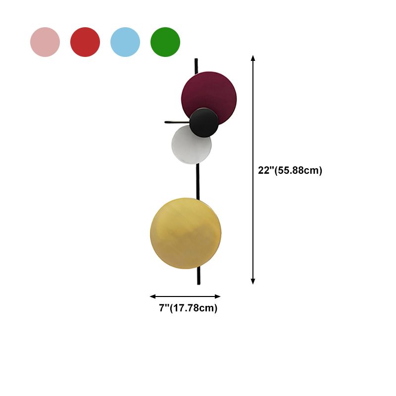 Nordic Style Metal Wall Light Colorful Geometric Wall Sconce for Bedroom