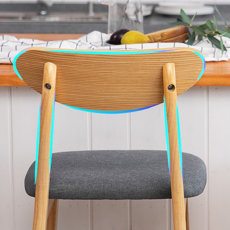 Minimalist Style Wooden Barstool for Home Use Upholstered Stools with Cushion