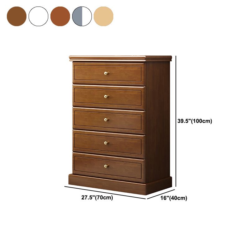 Modern Rectangle Accent Chest with Soft Close Drawers in Solid Wood
