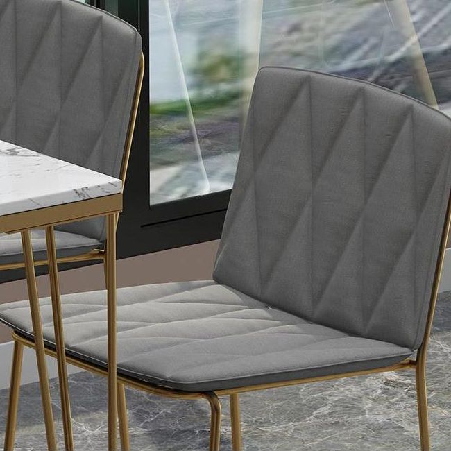 Glam Style Rectangle Bistro Set 1/7 Pieces Faux Marble Counter Set