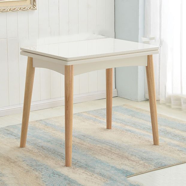 Extendable Dining Table Rectangle Table for Kitchen Dining Room