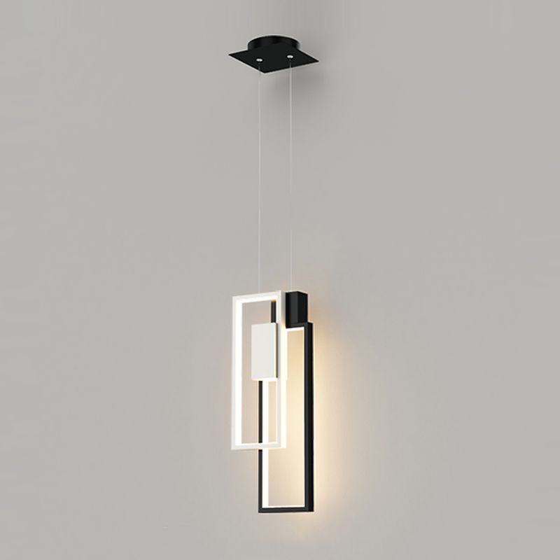 Zeitgenössischer Stil Rechteck Form Pendelleuchten Metallhängelampen
