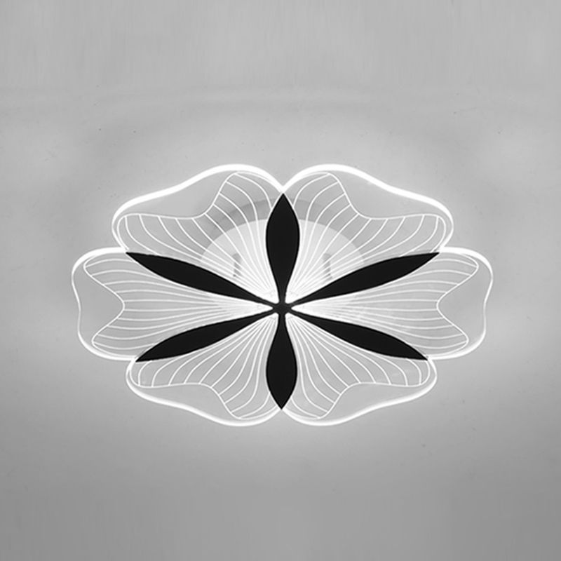 Metal Flower Shape Flush Ceiling Light Modern Style 1 Light Flush Mount Lighting