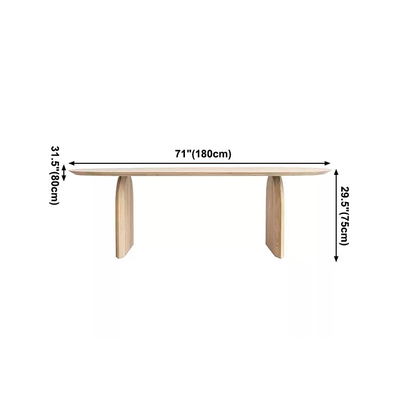 Ovale dinette tafel eenvoud stijl dubbele voetstukmeubels voor binnen
