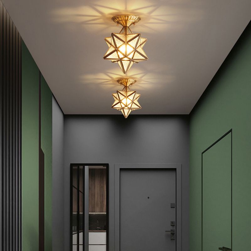 Star Shape Flush Mount Light Fixtures 1 Light Flush Mount Ceiling Light