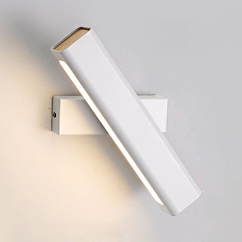 Square Shade Metal Wall Sconce Modern 1-Light Wall Mount Lighting