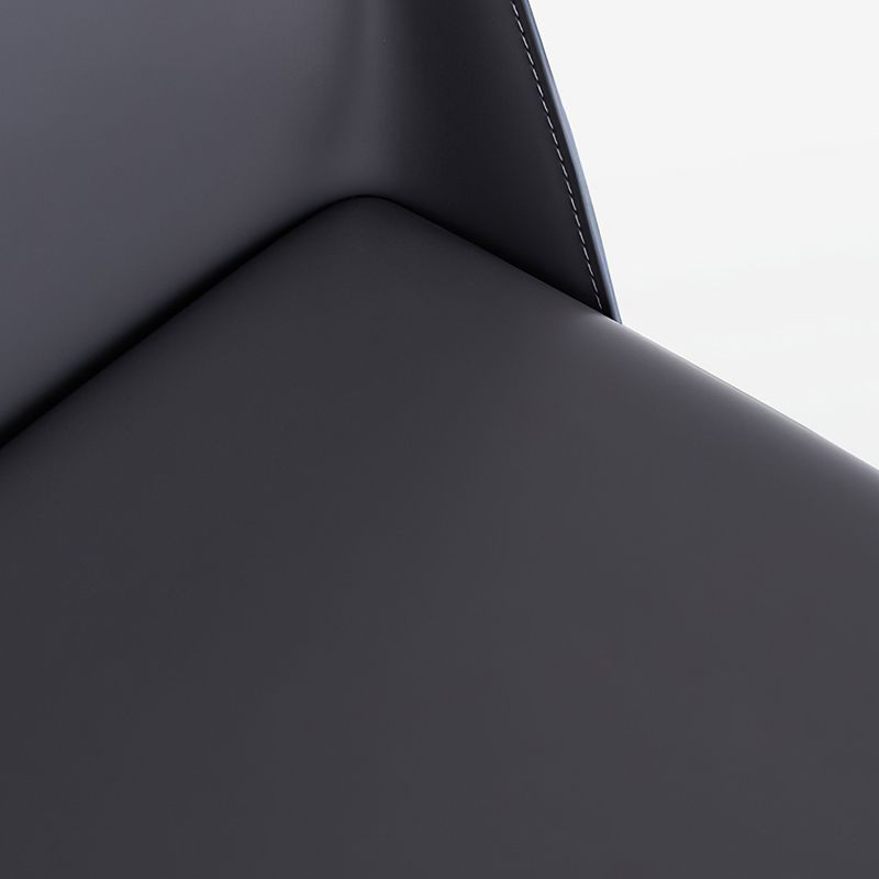 Chaise d'appoint industrielle pour la maison Chaise de salle à manger rembourrée en métal à dossier solide (Ensemble de 2)